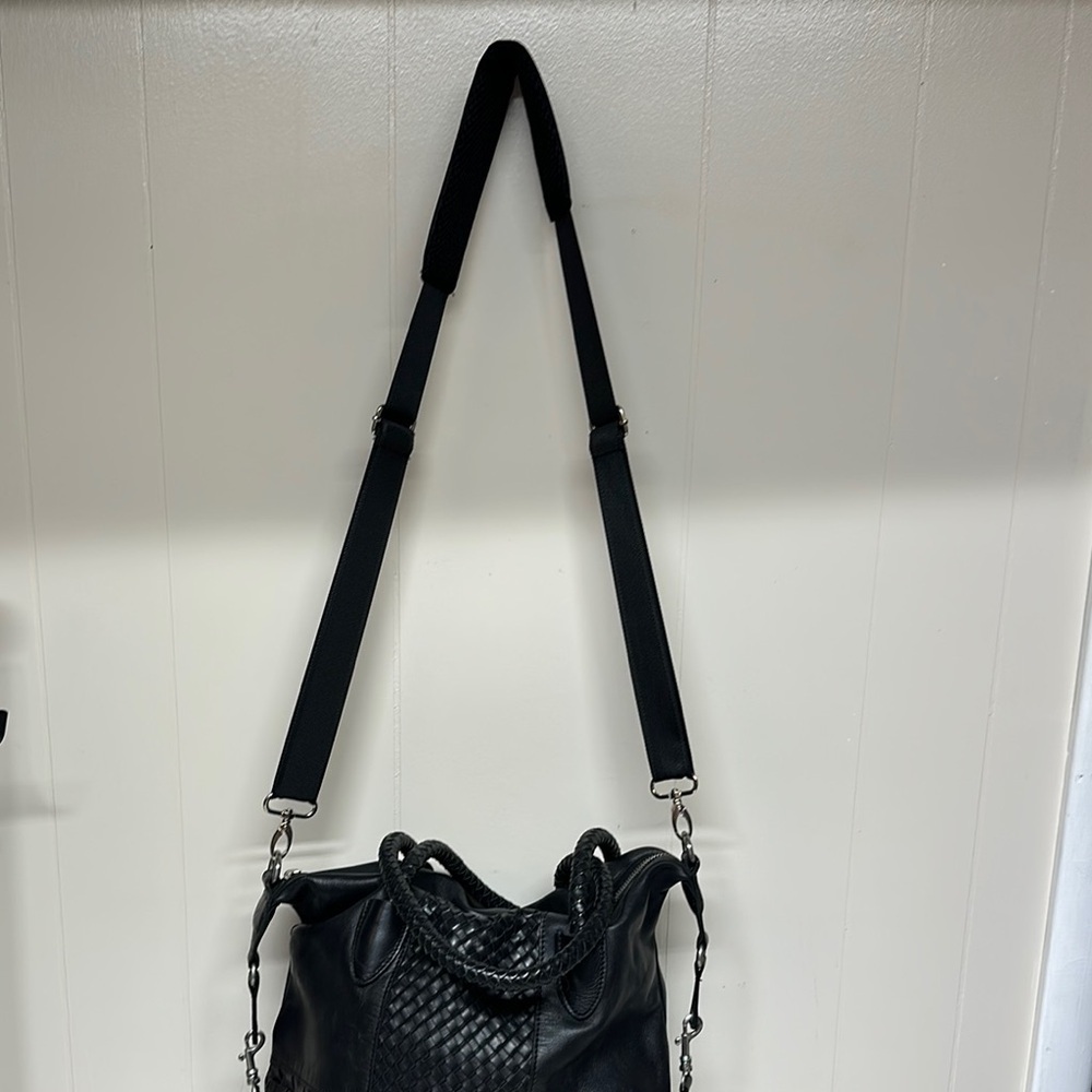 PATRICIA NASH SLOUCHY DISTRESSED 3 WAY WEAVE PALOMA HANDBAG Black with Dustbag - Picture 12 of 16